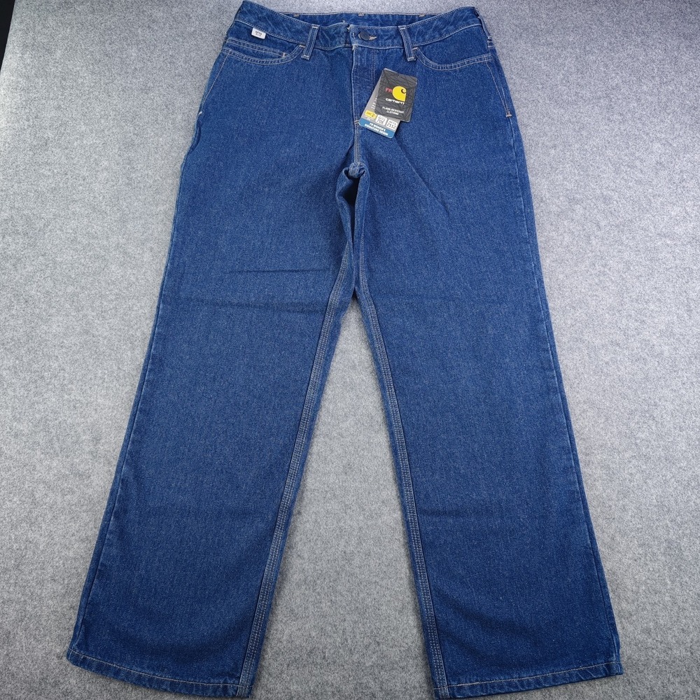 Carhartt‎ FR Jeans Women's 8x30 Blue NFPA2112 32x29 Mid Rise Flame Resistant NWT